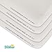 Biloban Waterproof Pack N Play Sheets 100% Organic Cotton, 2 Pack Portable Playard/Mini Crib Mattress Sheets, Ultra Soft, Cream White, Pre-Shrink, Bag Packaging