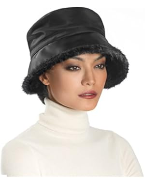 Luxury Fashion Designer Women's Headwear Hat - Nylon Cloche - Black