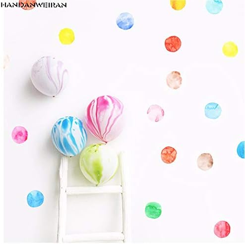 Wall Stickers 29Pcs=1Sets Dot Watercolor Wall Sticker Color Circle Wall Decal Children Room Removable Decorative Stickers For Kid'S Bedroom
