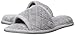 Dearfoams Women's Terry Slide Flat, Grey, Large / 9-10 B(M) US