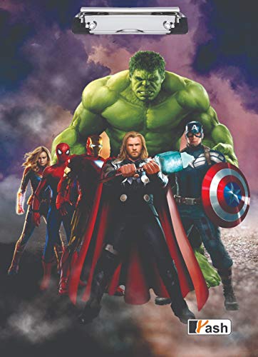 Yash Green Hulk Superhero Premium Quality Clipboard Exam Pad/Exam Board/Examination Pad/Writing Pad/Stationery – Size: 9.5 x 13.5 (Multi-Color)