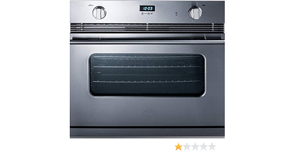 Amazon.com: Summit Appliance SGWO30SS Horno de pared de gas de acero  inoxidable de 30 pulgadas de ancho con encendido electrónico y reloj  digital/temporizador, mango profesional, ventana y luz, protección contra  fallos de