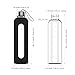 Xtremeglas Glass Water Bottles with Times to Drink 32 Oz Water Bottle with Silicone Sleeve Motivational Water Bottle with Time Marker Waterbottle 1 Litre (Black)