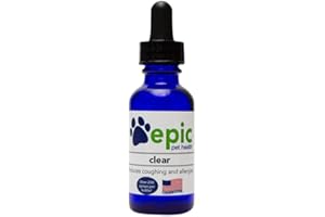 EPIC PET HEALTH Clear - Natural, Electrolyte, Odorless Pet Supplement That Reduces Allergies and Coughing Naturally (Dropper, 1 Ounce)