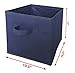 Sodynee Foldable Cloth Storage Cube Basket Bins Organizer Containers Drawers, 6 Pack, Navy Blue