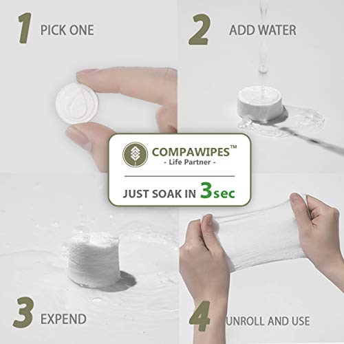 Toilet Paper Tablets Compressed Towels - Reusable Toilet Wipes Camping Toilet Paper Travel Wipes Coin Tissues Survival… - Image 7