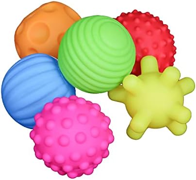 thumbnail interactive-video image 1 of Textured Multi Ball Set - 6-Piece Sensory Balls For Kids, BPA Free Developmental Toys 1 of 9
