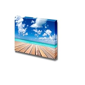 Tropical Boardwalk Overlooking The Clear Fresh Water Wall Decor