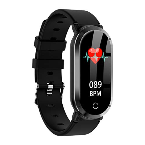 Kanzd T1 Men Women Blood Oxygen Blood Pressure Heart Rate Monitor Sports Smart Watch (Black)