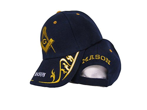 Dark Navy Blue Mason Masonic Freemason Feather Eggs Style Cap Hat