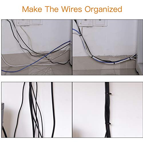 OneLeaf Cable Ties 8 Inch Heavy Duty Zip Ties with 120 Pounds Tensile Strength for Multi-Purpose Use, Self-Locking UV Resistant Nylon Tie Wraps, Indoor and Outdoor Tie Wire.120 Pcs Black - Thumbnail 5