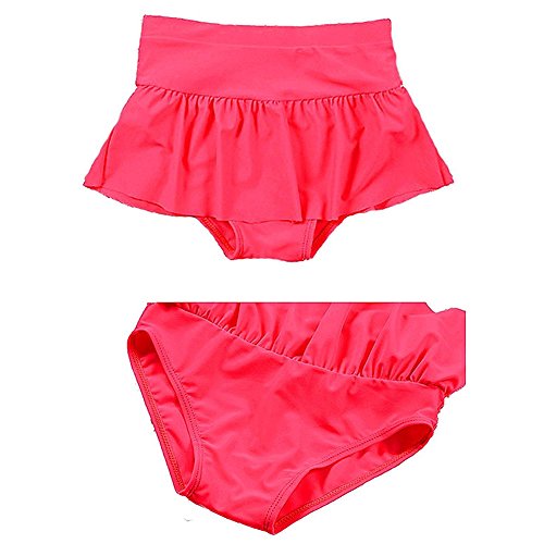 Collager Baby Girls Kids 2Pcs Long Sleeve Flamingo Swimsuit Rash Guard Bathing Suit UPF 50+ UV - Thumbnail 5