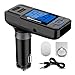 【Upgraded】 Perbeat Wireless in-Car Bluetooth FM Transmitter USB Car Charger Radio Adapter Audio Receiver Stereo Music Car Kit Hands Free Call with Micro SD/TF Card Slot, Dual USB Charging Port