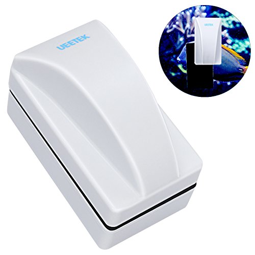 UEETEK Magnetic Aquarium Fish Tank Glass Cleaner Scrubber Algae Glass Cleaner Scratch-Free Floating Clean Brush with Easy Grip Handle