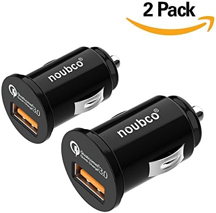 Quick Charge 3.0 Car Charger, Flush Fit Charging Adapter for Samsung Galaxy S9/S8/S7/S6/Edge/Plus/Note, iPhone X/8/7/6s/Plus, iPad Air/Mini and More - Black with Type-C Cable