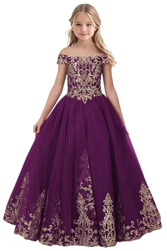 Tulle Flower Girl Dress for Wedding Sparkly