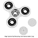 [2 Pack] Qoosea Fidget Hand Spinner Stress Reducer EDC ADHD Toy Metal Bearings Bricks Relief Hands Toy High Speed Decompression Focus Triangle Plastic Gift for Children Adults - White+Black