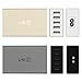 LABC X5 5-Port Rapid Wall Charger USB PowerPort Power Strip 5 Outlet Wall/Desktop/Travel Smart Charging Station (40W 5-Port USB Charging Hub) Multi-Port USB Charger (Grey)