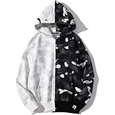 RICK TOP ONE Camouflage shark jacket men's fall and winter cardigan zipper embroidery hooded sweater large size couple models