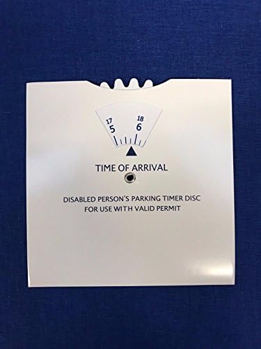 plastic New Disabled Person Parking Timer Clock Parking Disc For Disabled Permit WHITE