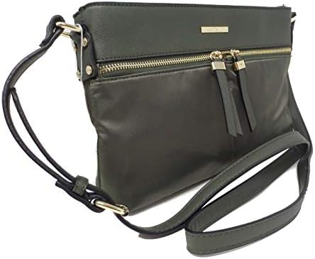 Simply Noelle Vegan Leather Jet Setter Collection Crossbody Handag (Olive) HB207