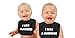 Funny baby twins bibs (Black)