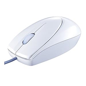 iBUFFALO 光学式有線マウス USB接続 Lサイズ 白箱 RoHS対応 ライトグレー BOMULLGA