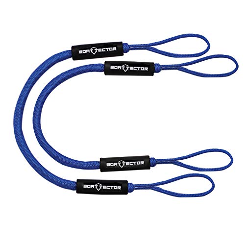 Extreme Max 3006.2568 Blue 4' BoatTector Bungee Dock Line, Value 2-Pack
