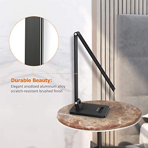 MEIKEE LED Desk Lamp with UL Adapter, 12W Bright Dimmable Home Office