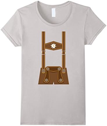 Womens Octoberfest German Outfit T-Shirt Small Silver