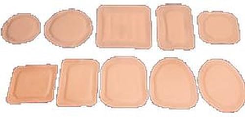 Austin Medical - AMPatch, Stoma Cap 7/8"x1-1/4", Rectangular Center Hole w/Foam Backing 3" x 4-1/4", 100 High Absorbency