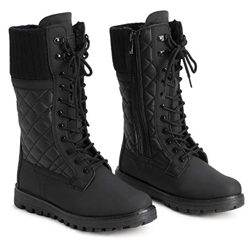 POLAR-Womens-Faux-Fur-Warm-Thermal-Waterproof-Outdoor-Walking-Snow-Winter-Rubber-Sole-Calf-Boots