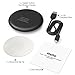 Fast Wireless Charger Station, Tiamat Wireless Charging Pad, Ultra Slim Charge, 7.5W Compatible iPhone X, iPhone 8/8 Plus,10W Samsung Galaxy S8/S8 Plus, S7/S7 Edge, Note 8 - Black