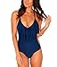 Hanson V28 Padded One Piece Fringed Swimsuit Swimwear Monokini (US Size: M, Blue2)