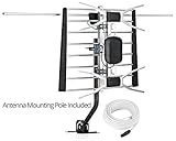 ViewTV 80 Miles Range Digital Passive Outdoor/Indoor Attic HDTV Antenna with Included Mounting Pole