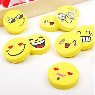 Erasers Rubber Smile Face Funny Cute School Accessories Size:2.5cm