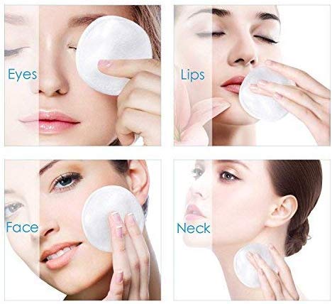 Tampons Démaquillants Lavable 18PCS - Disques Coton Démaquillant Réutilisable Biologique,Microfibre Super Doux Absorption Lavage Chiffon Tampons avec 1 Sac à Linge Gratuit
