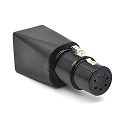 Zhupoub (2 Pack) DMX to RJ45 Connector 5 Pin XLR