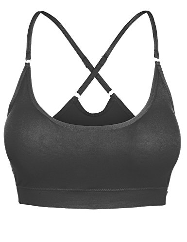 Luna flower women s basic comfortable cross strap camis…