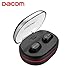 True Wireless Earbuds,Dacom Best TWS Bluetooth Earphones Mini in-Ear Bass Headphones with Mic and Portable Charging Case 72 Hours Playtime for Cell Phones (Black)