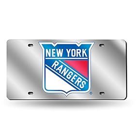 New York Rangers Silver License Plate
