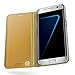 Galaxy S7 Edge Case, AICase Luxury Translucent View Window Sleep/Wake Up Function Cover Mirror Screen Flip Electroplate Plating Stand Full Body Protective Case for Samsung Galaxy S7 Edge (Gold)