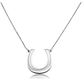 925 Sterling Silver Lucky Horseshoe Pendant Necklace