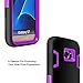 ELV Galaxy S7 Case Hybrid Defender Rugged Shockproof Dirtproof Case Cover for Samsung Galaxy S7 - [Black/Purple]
