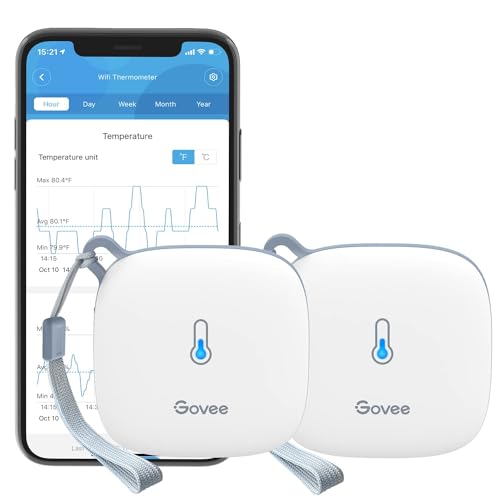 Govee WLAN Thermometer Hygrometer Innen, WiFi Thermo-Hygrometer 2 Stück