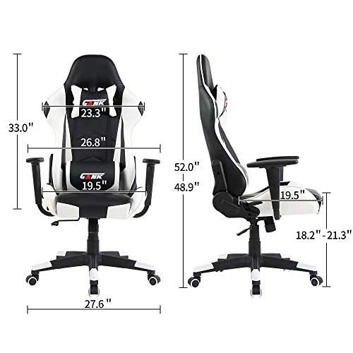 GANK Gaming Chair Racing Office Computer Chair High Back PU Leather Swivel Chair with Adjustable Massage Lumbar Support… - Image 3