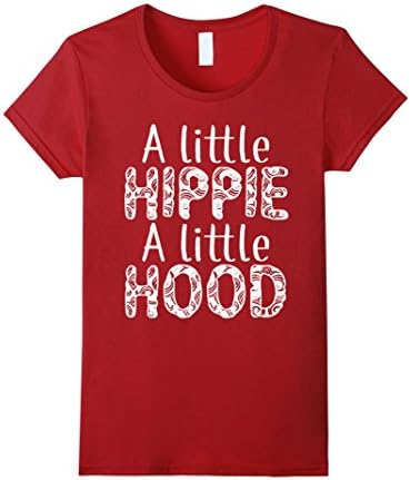 Womens A little hippie, a little hood shirt XL Cranberry