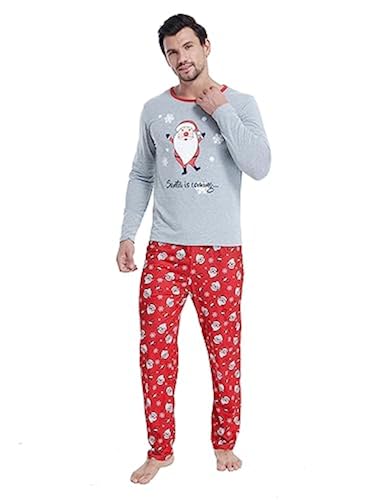 MyFav Matching Family Christmas Pajamas Set Soft Cotton Clothes