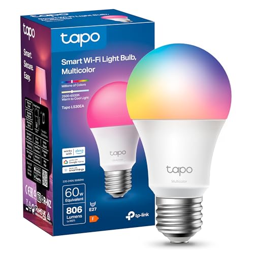 L530EA-Bombilla inteligente WiFi, 8,7 W 806 lm, ahorro de energía, E27