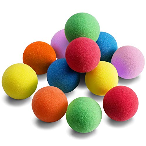 oazoxcx 12 Pieces Soft Foam Balls Lightweight Mini Play Balls for Safe Indoor Toys Fun Vibrant Assorted Colors Orbs Unique Birthday Party Favors for Boys and Girls